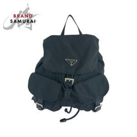 Prada triangular nylon black Tessuto backpack - Picture 1 of 9